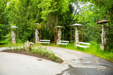 Beautiful castle Konopiste park in spring, Czech Republic