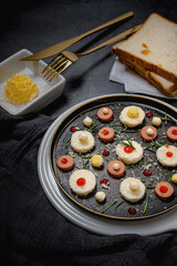 Sandwich meal art concept flatlay luxury