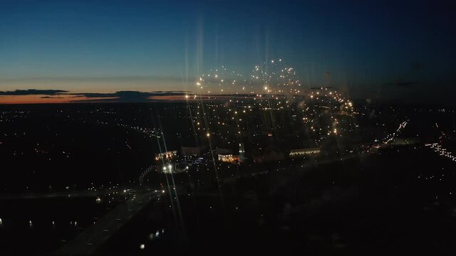 Beautiful fireworks in the night sky