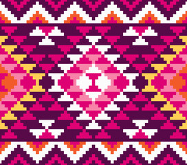 Tribal seamless colorful geometric pattern. Ethnic vector texture.Traditional ornament.
 