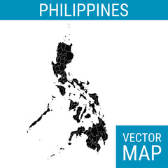 Philippines vector map with title