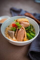 Duck Chicken Noodle Asian Style, Vit Nau Chao Asian Vietnamese Style