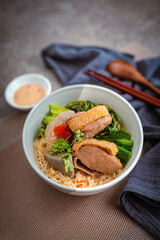 Duck Chicken Noodle Asian Style, Vit Nau Chao Asian Vietnamese Style