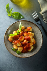Potato gnocchi with tomato sauce