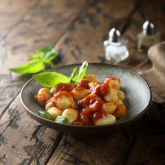 Potato gnocchi with tomato sauce