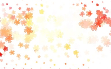 Light Red vector abstract design with flowers.