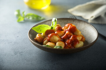 Potato gnocchi with tomato sauce