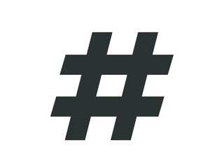 Hashtag icon. Hashtag vector logo.  