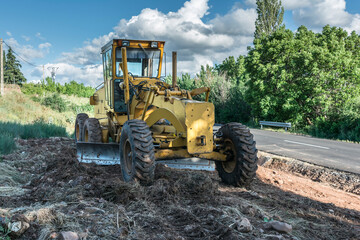 Fundamental bulldozer machine in the construction industry