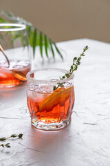 Blood Orange Margarita With Thyme And Melting Ice
