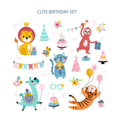 Birthday collection with animals