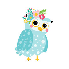 Cute owl illustration for kids