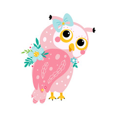 Vector illustration of cute owl