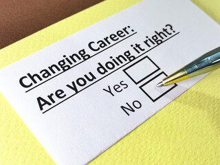 One person is answering question about changing career.