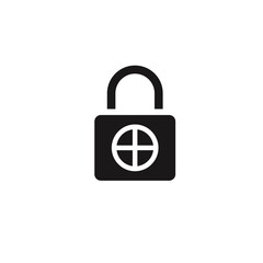 Padlock icon. Vector illustration.
