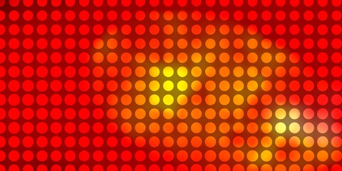 Light Red, Yellow vector pattern with circles. Abstract colorful disks on simple gradient background. Pattern for wallpapers, curtains.