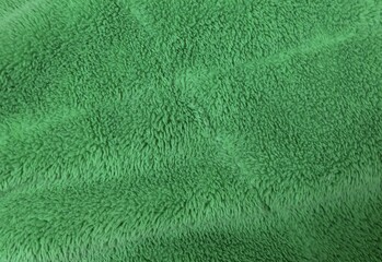 Detail of Green Cotton Towel Texture Background