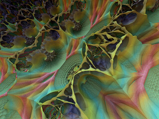 Obraz premium Abstract meditative color fractal background