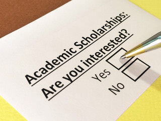One person is answering question about academic scholarships.
