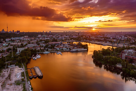 Sunset over Dnipro