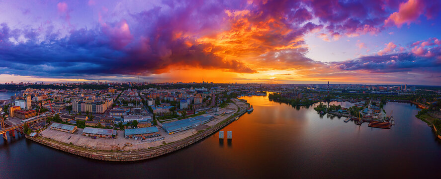 Sunset over Dnipro