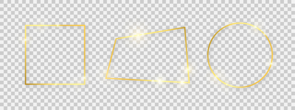 Shiny frames with glowing effects