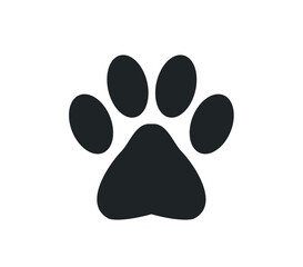 Paw print icon. Paw print vector.   Dog print vector illustration. 