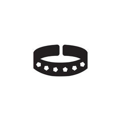 Fototapeta na wymiar bracelet jewellery icon fill vector