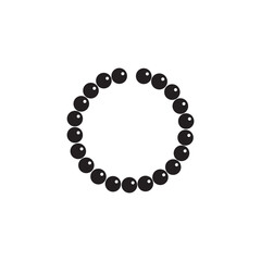 necklace jewellery icon fill vector