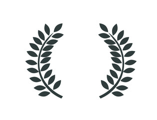 Laurel wreath vector.  Lauren frame vector.  Leaf frame vector illustration. 