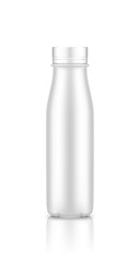Yogurt plastic bottle mockup isolated on white background. Packaging design. Blank nutrition or dairy product template - milk, juice, cold tea, cream container. 3d realistic vector illustration