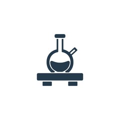Research flask icon. Laboratory equipment icon. Chemistry experiment sign.