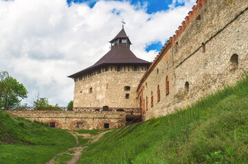 Fototapeta na wymiar Old fortress in the village of Medzhibozh Ukraine preserved in its original form