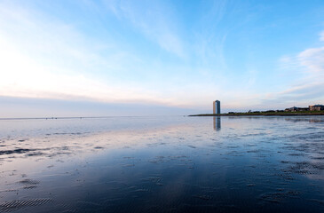 Wattenmeer bei Ebbe, Büsum, Schleswig-Holstein, Deutschland