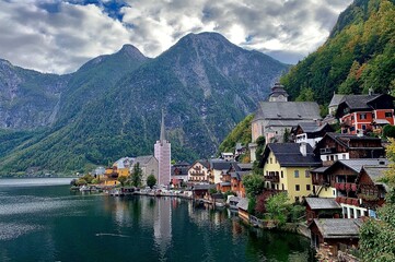 Fototapeta premium Beautiful view in Hallstatt, Austria