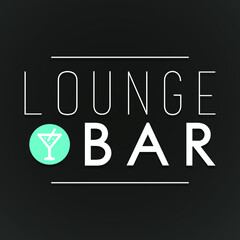 Lounge Bar Logo Concept Modern Style Vector Art