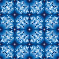 Endless seamless repeating colored abstract background with floral ornament in