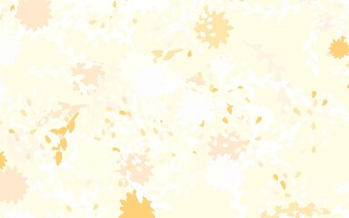 Light Orange vector abstract pattern with flowers