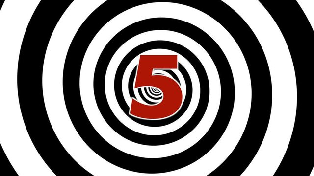 Contador en espiral negra con n&uacute;meros en rojo