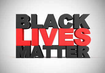 Black Lives Metter Symbol Typography on gradient background