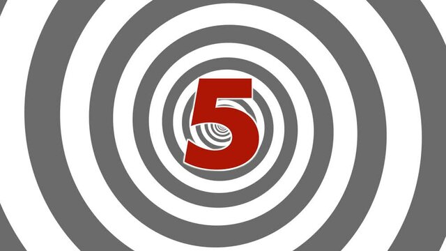 Contador en espiral rojo