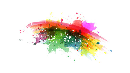 Rainbow stain abstract watercolor background