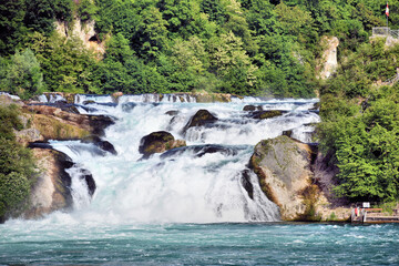 Rheinfall bei Schaffhausen in der Schweiz 20.5.2020
