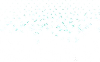 Light Green vector doodle background with flowers, roses.