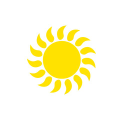 Isolated object - single yellow sun.