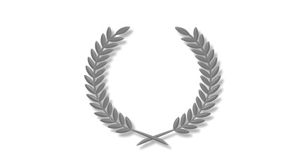 New gray color 3d wheat icon on white background,wheat icon