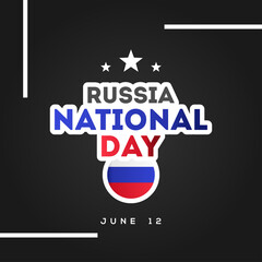 Happy Russia Independence Day Vector Design Illustration For Celebrate Moment