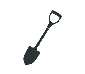 Shovel icon. Vector garden shovel icon.  Garden tool icon