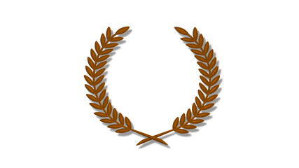 New orange dark 3d wheat icon on white background,Best wheat icon