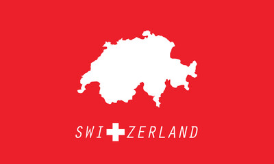 Switzerland map country shape vector illustration 